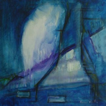 Pintura titulada "bleu" por Francois Nicolas, Obra de arte original