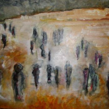 Painting titled "foule" by Francois Nicolas, Original Artwork
