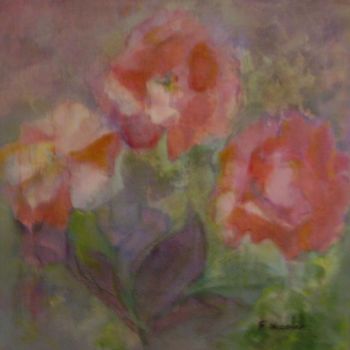 Painting titled "fleurs" by Francois Nicolas, Original Artwork