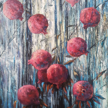 Картина под названием "The Pomegranate Tap…" - Arto Mkrtchyan, Подлинное произведение искусства, Масло Установлен на Деревян…