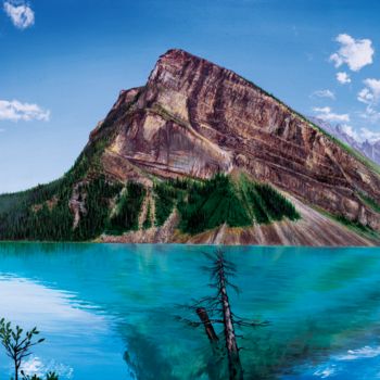 Painting titled ""LAKE LOUISE"" by Loco Art, Original Artwork, Acrylic