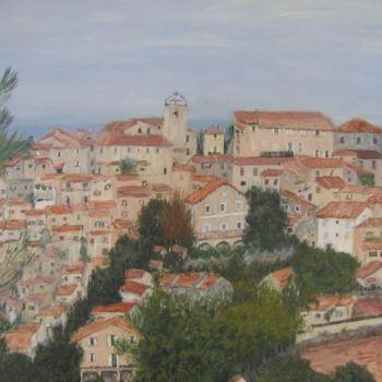 Pittura intitolato "Cabries en Provence" da Veronique Ghigo, Opera d'arte originale, Olio