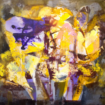 Pittura intitolato "Abstrait-01-24" da Artoosh Mouradian, Opera d'arte originale, Acrilico Montato su Telaio per barella in…