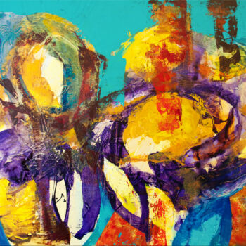Pittura intitolato "Abstrait-11-24" da Artoosh Mouradian, Opera d'arte originale, Acrilico Montato su Telaio per barella in…