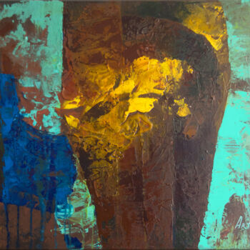 Peinture intitulée "Abstrait-07-24" par Artoosh Mouradian, Œuvre d'art originale, Acrylique Monté sur Châssis en bois