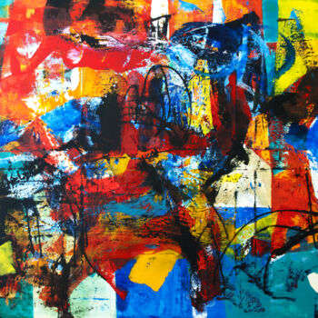Картина под названием "Abstrait-14-23" - Artoosh Mouradian, Подлинное произведение искусства, Акрил