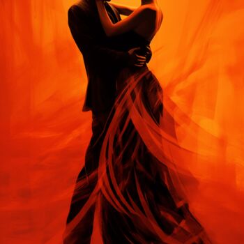 Arts numériques intitulée "Fiery Tango" par Artopia By Nick, Œuvre d'art originale, Peinture numérique