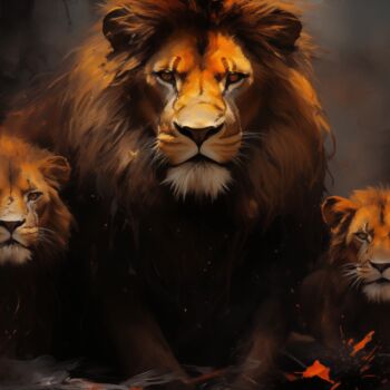 Digital Arts titled "The Lion’s Pride" by Artopia By Nick, Original Artwork, Digital Painting