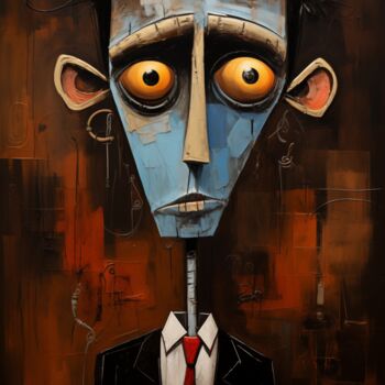 Arts numériques intitulée "“Puppet Face”" par Artopia By Nick, Œuvre d'art originale, Peinture numérique