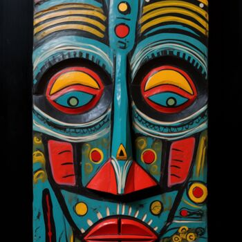 Digital Arts titled "“Tribal Echoes”" by Artopia By Nick, Original Artwork, Digital Painting