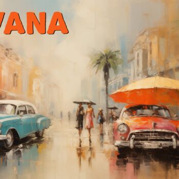Arte digitale intitolato "Havana Harmony" da Artopia By Nick, Opera d'arte originale, Lavoro digitale 2D