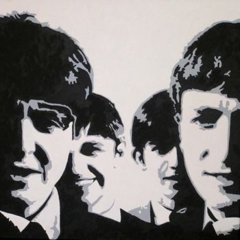 Peinture intitulée "Beatles" par Lynda Pedley, Œuvre d'art originale