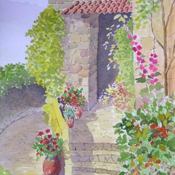 Painting titled "French Charm" by Lynda Pedley, Original Artwork, Oil