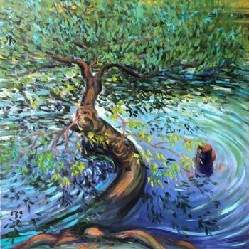 Peinture intitulée "L'étang de Béchevet…" par Pierre Petrel, Œuvre d'art originale, Huile