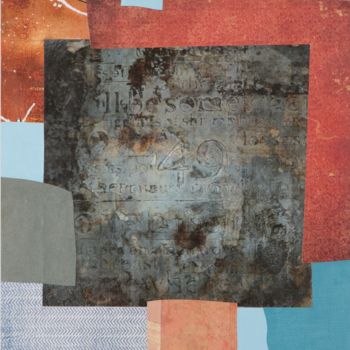 Collagen mit dem Titel "Sans titre 2" von Anne Line Beall, Original-Kunstwerk