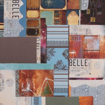 Collages intitulée "Belle" par Anne Line Beall, Œuvre d'art originale