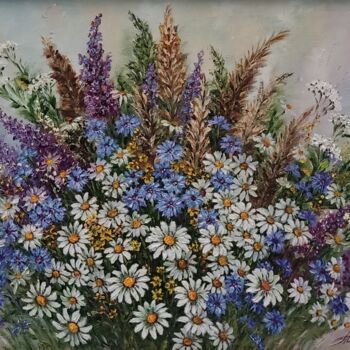 Ζωγραφική με τίτλο "And summer again!" από Tatyana Korotkova, Αυθεντικά έργα τέχνης, Λάδι Τοποθετήθηκε στο Ξύλινο φορείο σκε…