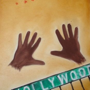 Schilderij getiteld "Hollywood" door Artroger, Origineel Kunstwerk, Olie
