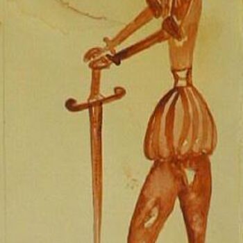 Painting titled "El Don Quixote" by Artroger, Original Artwork, Oil