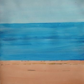 Schilderij getiteld "Beach View" door Artroger, Origineel Kunstwerk, Olie