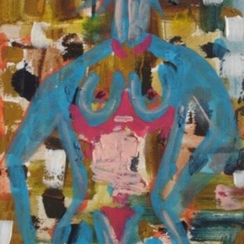 Картина под названием "Blue Figure" - Artroger, Подлинное произведение искусства