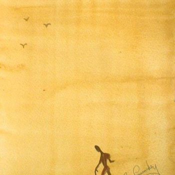 Картина под названием "Am I walking into e…" - Artroger, Подлинное произведение искусства, Масло
