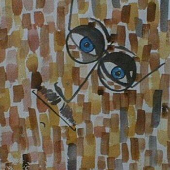 Картина под названием "James Joyce abstrac…" - Artroger, Подлинное произведение искусства, Масло