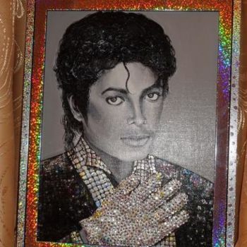 Картина под названием "Майкл Джексон Портр…" - Artrua, Подлинное произведение искусства, Масло