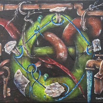Pintura titulada "Serie A N2 Parcours…" por Arts-By-Fred, Obra de arte original, Acrílico Montado en Bastidor de camilla de…