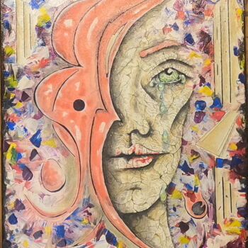 Malarstwo zatytułowany „VAGUE A L'AME” autorstwa Arts-By-Fred, Oryginalna praca, Akryl Zamontowany na Drewniana rama noszy