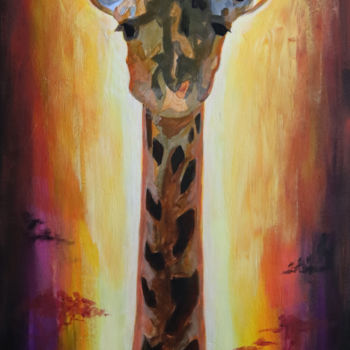 Painting titled "La Girafe" by Jeanfix, Original Artwork, Acrylic