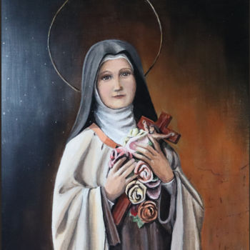 Painting titled "Sainte-Thérèse-de-L…" by Jeanfix, Original Artwork, Acrylic