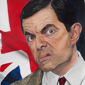 Рисунок под названием "Rowan Atkinson . Mr…" - Jeanfix, Подлинное произведение искусства
