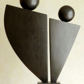 Sculpture intitulée "TOI ET MOI" par Denis Queyerats, Œuvre d'art originale, Terre cuite