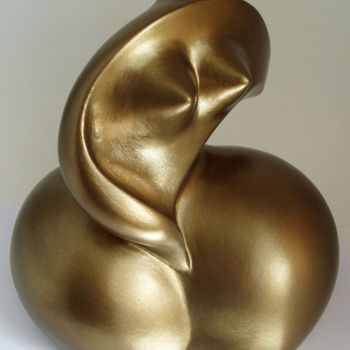 Sculpture titled "INES" by Denis Queyerats, Original Artwork, Terra cotta