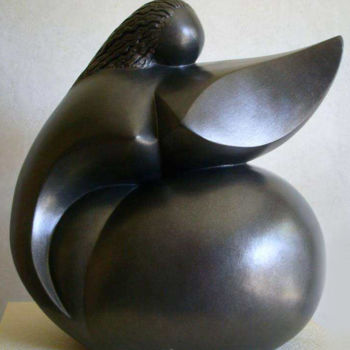 Sculpture titled "IRENEE" by Denis Queyerats, Original Artwork, Terra cotta