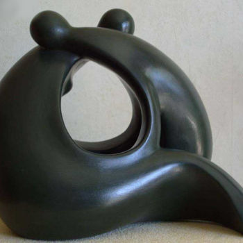 Sculpture intitulée "LES AMOUREUX I" par Denis Queyerats, Œuvre d'art originale, Terre cuite