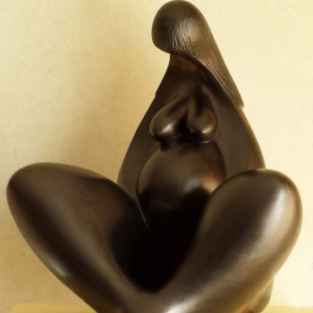 Sculpture titled "MELAINE" by Denis Queyerats, Original Artwork, Terra cotta