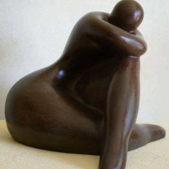 Скульптура под названием "NATHALIE" - Denis Queyerats, Подлинное произведение искусства, Терракота