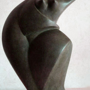 Sculpture titled "NINON" by Denis Queyerats, Original Artwork, Terra cotta