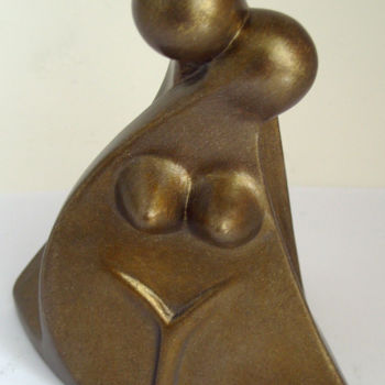 Sculpture titled "TENDRESSE" by Denis Queyerats, Original Artwork, Terra cotta