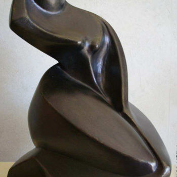 Sculpture titled "YVETTE" by Denis Queyerats, Original Artwork, Terra cotta