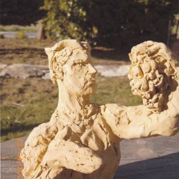 Scultura intitolato "Nijinsky 1912 - ter…" da Christian Comte, Opera d'arte originale, Terracotta