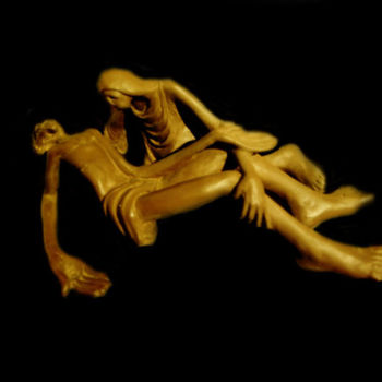 Sculpture intitulée "Mater Dolorosa" par Christian Comte, Œuvre d'art originale, Terre cuite