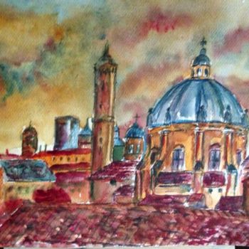 Malarstwo zatytułowany „Bologna” autorstwa Saverio Comiotto, Oryginalna praca