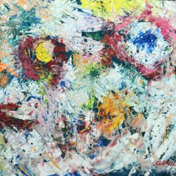 Painting titled "Fiori a olio" by Silvia Conflitto, Original Artwork