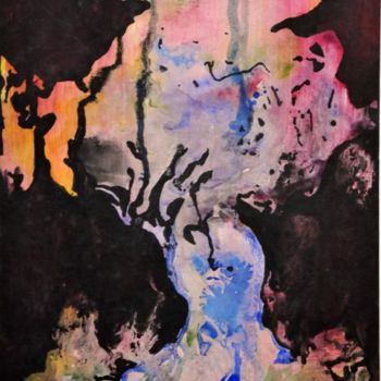 Painting titled "Notturno" by Silvia Conflitto, Original Artwork