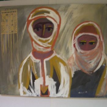 Painting titled "bedouins tunisien" by Abdellaziz Ladhari, Original Artwork