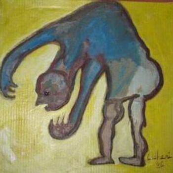 Painting titled "le bossu" by Abdellaziz Ladhari, Original Artwork