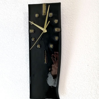 Design titled "Clock Black Cat" by Anna Smilyanskaya, Original Art, Accessories